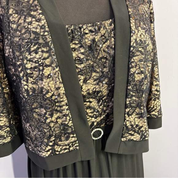 R & M Richards Black Dress with Lace Jacket, Excellent, Size 16 - Picture 6 of 15
